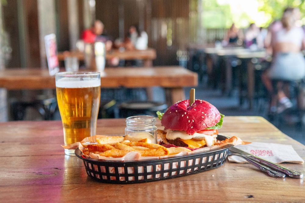 Pumpkin burger and fries