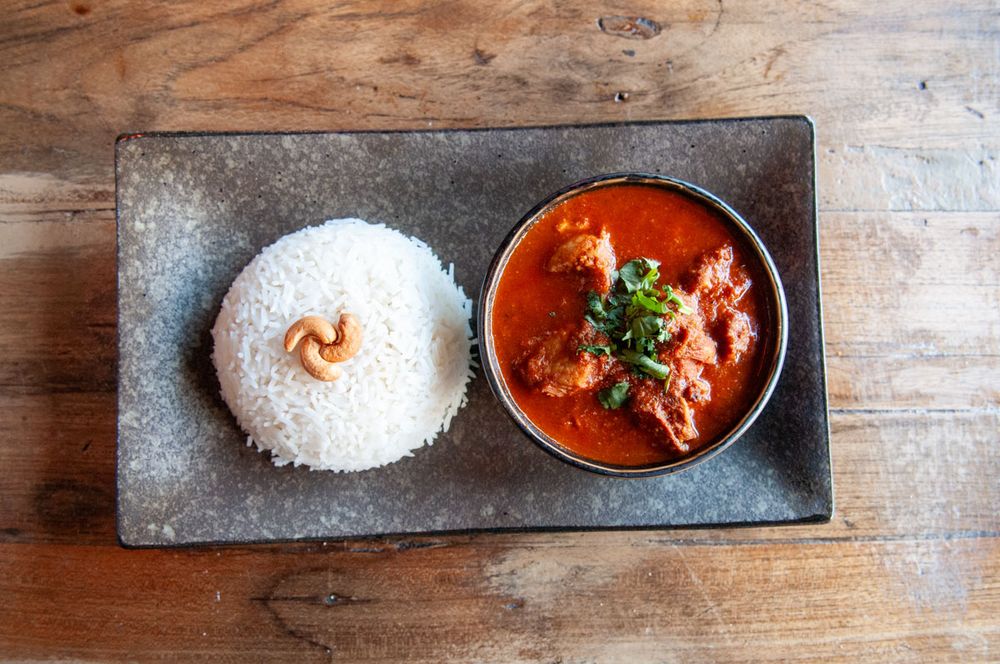 Butter chicken and rice